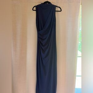 Blue Zara draped dress L